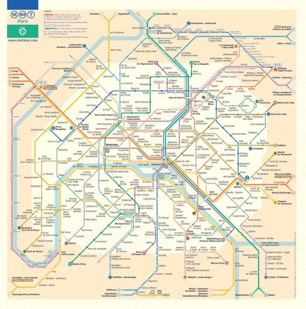 mappa metro parigi