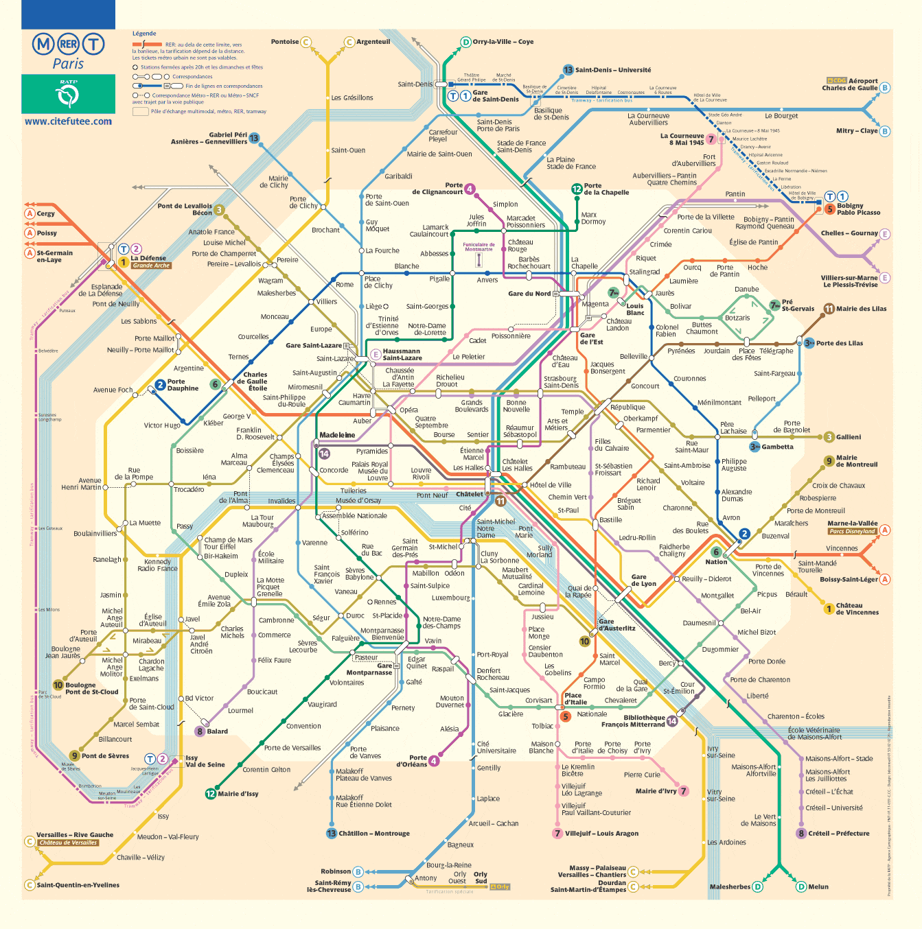 mappa metro parigi