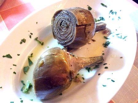 carciofi al Ristorante da Fiorella a Pienza