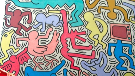 murale tuttomondo keith haring pisa