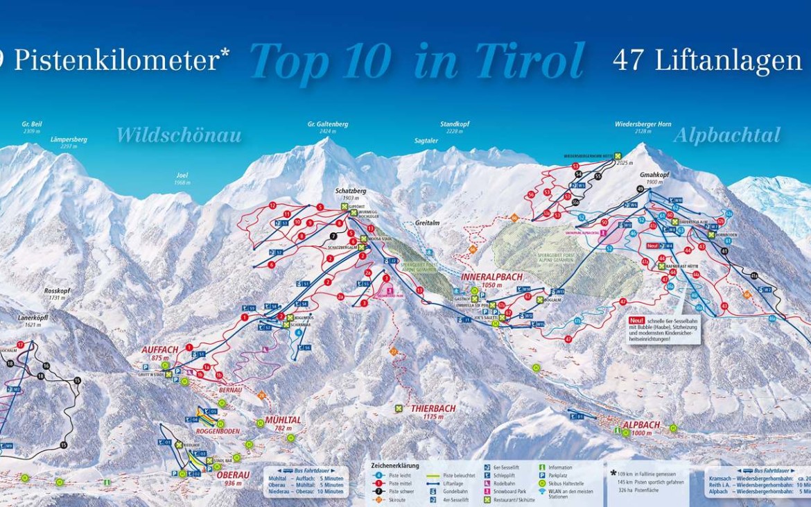 ski juwel alpbachtal map