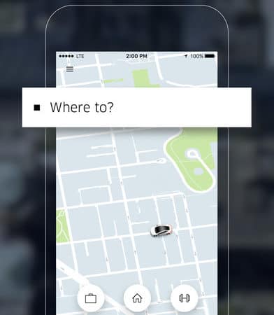 uber taxi smartphone