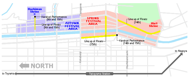 Takayama Festival Map