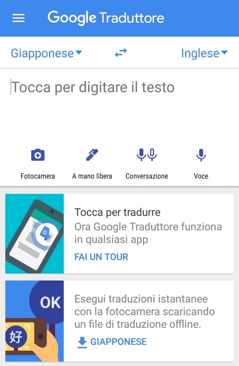 Traduttore Google vocale