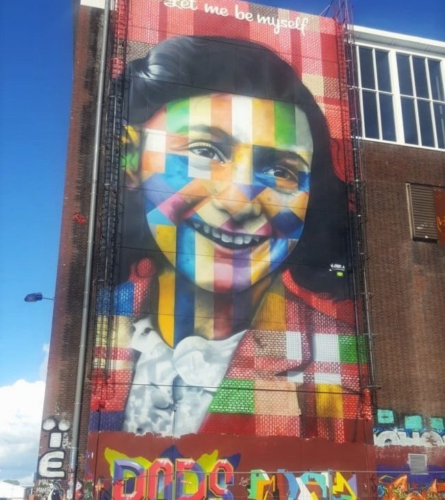 street art amsterdam anne frank