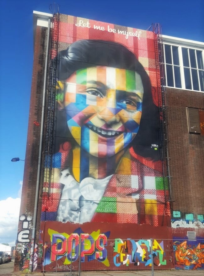 street art amsterdam anne frank