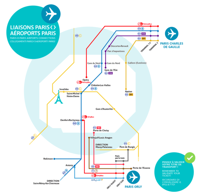 aeroporti di parigi mappa