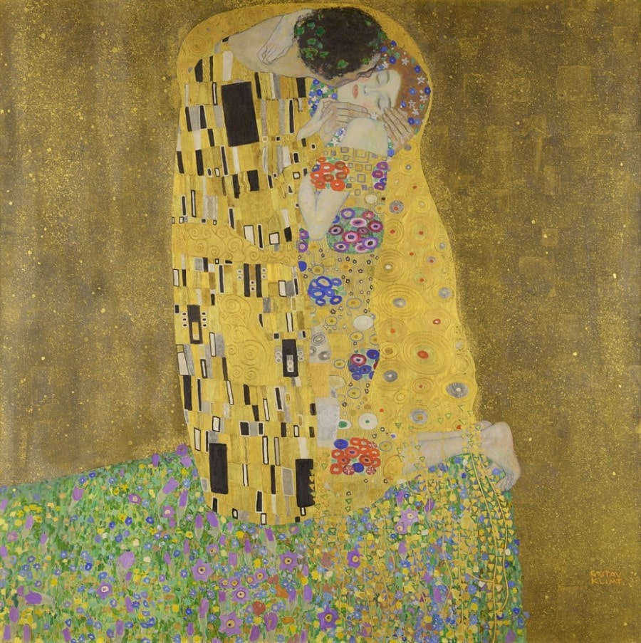 Il Bacio di Gustav Klimt all'Österreichische Galerie Belvedere di Vienna