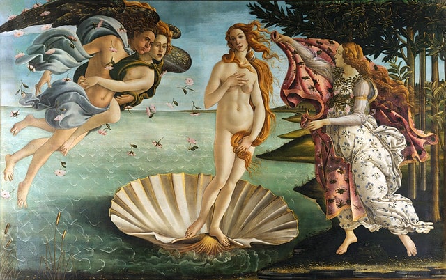 La Venere di Botticelli alla Galleria degli Uffizi a Firenze
