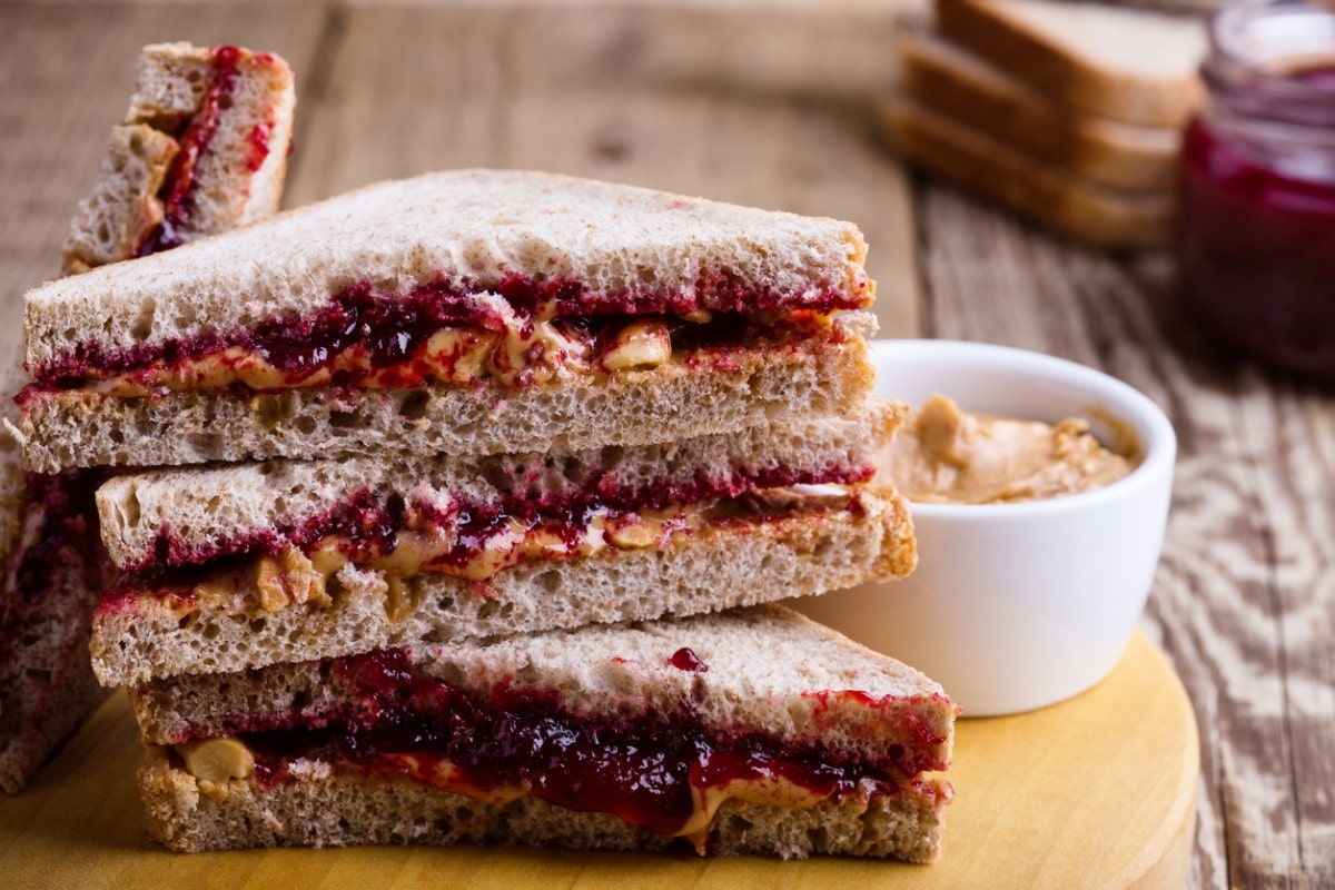 peanut butter and jelly sandwich