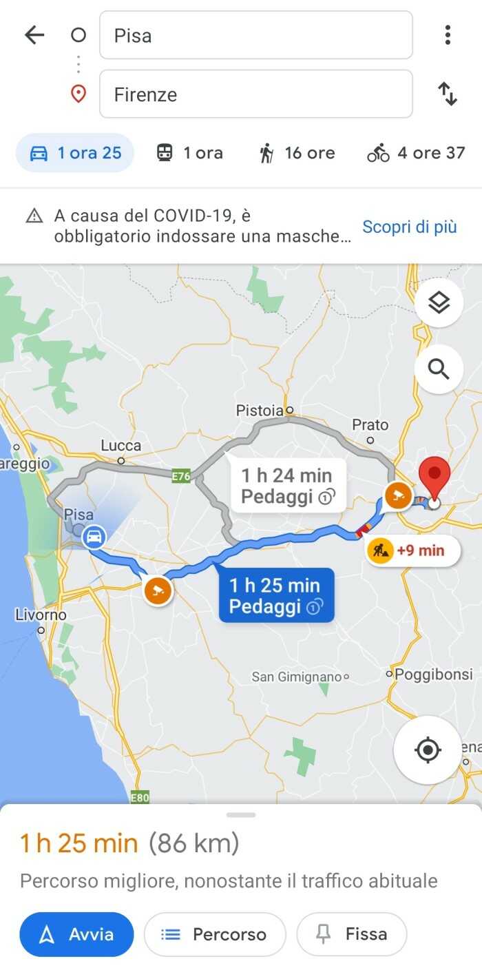 google maps indicazioni stradali