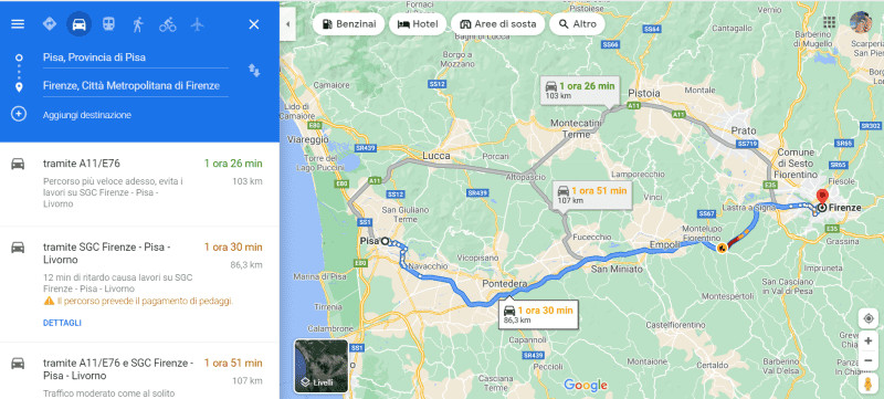 google maps indicazioni stradali