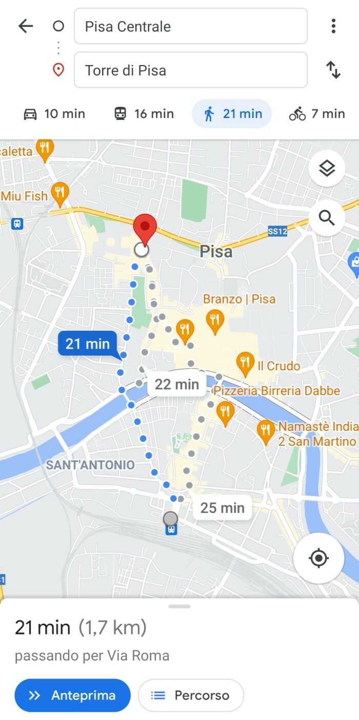 google maps indicazioni stradali