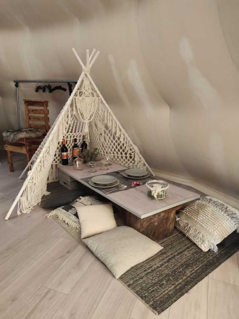 tenda indiana al Glamping Il Sole