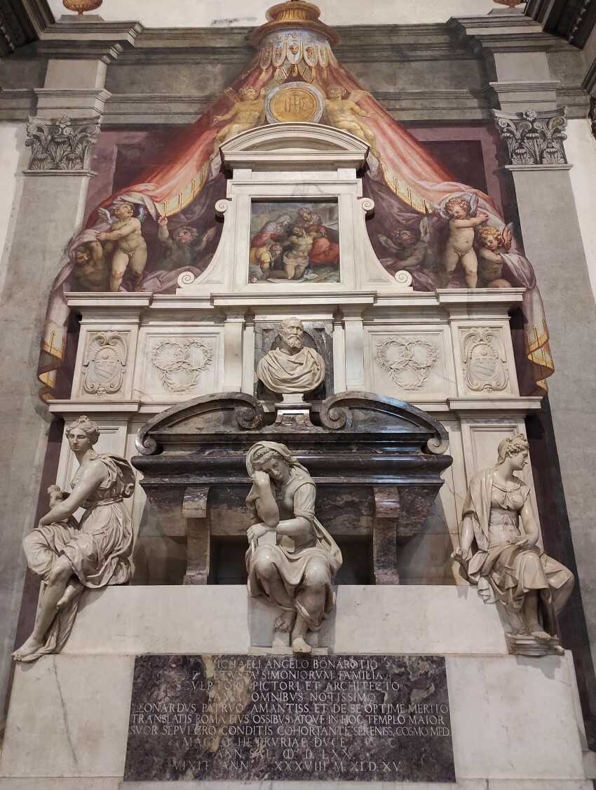 tomba di michelangelo buonarroti a santa croce firenze