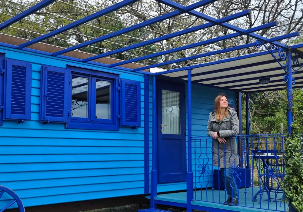 carrozzone gitano Pavone Blu all'Agriturismo Poggio Diavolino in Toscana